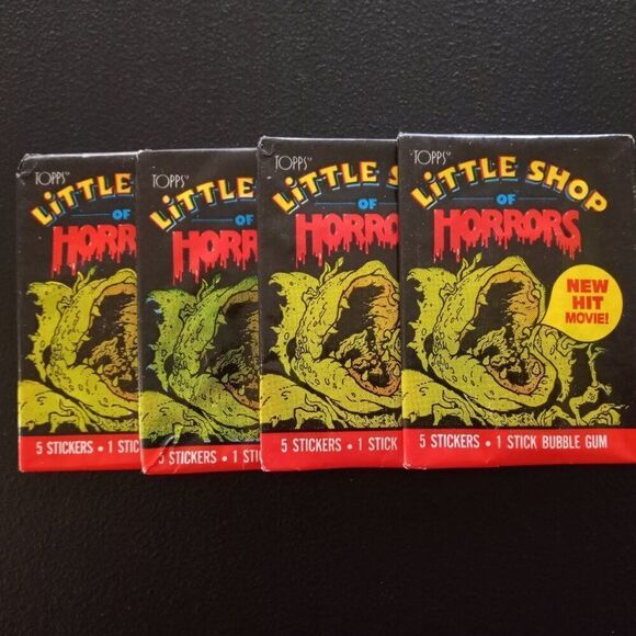 Little Shop Of Horrors 1986 Topps Sticker Wax Packs. Get 4 Packs !!! VINTAGE - Picture 6 of 7